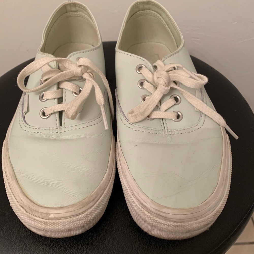 Vans pastel green shoes